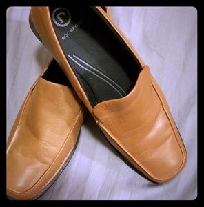 Rockport Tan Leather Slip On Loafers size 8.5 W